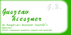 gusztav wieszner business card